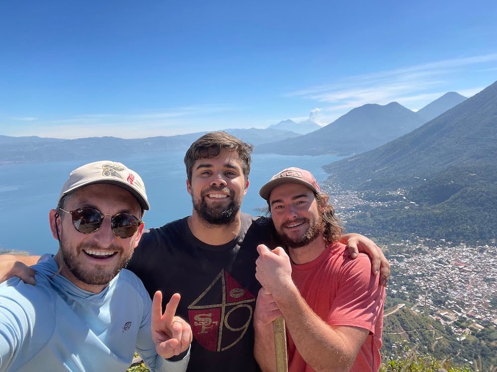 View from a peak above Lake Atitlan, Guatemala.
