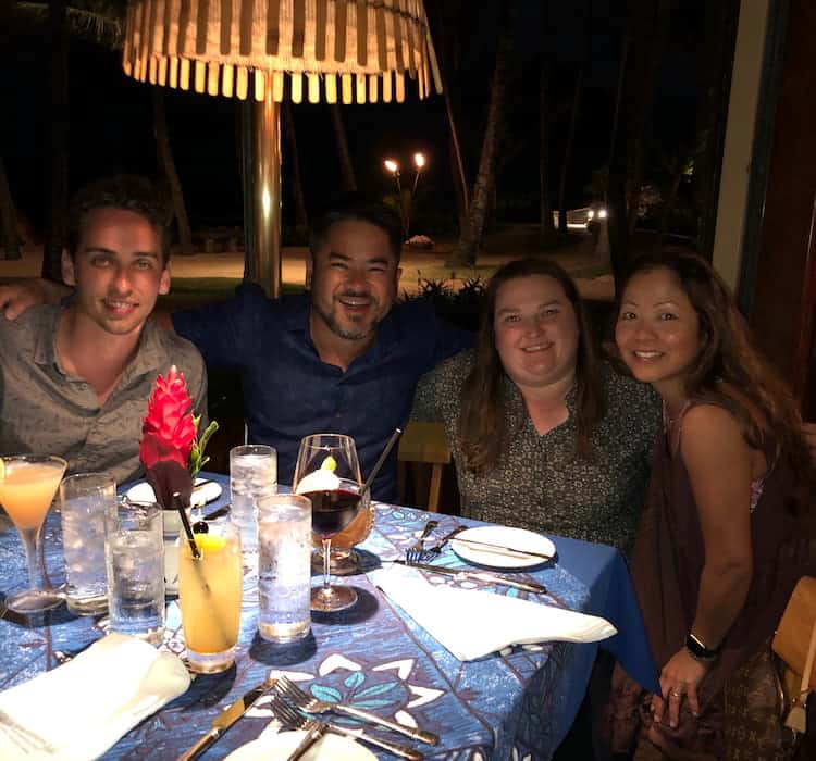 Dining at Mamas Fish House in Maui.