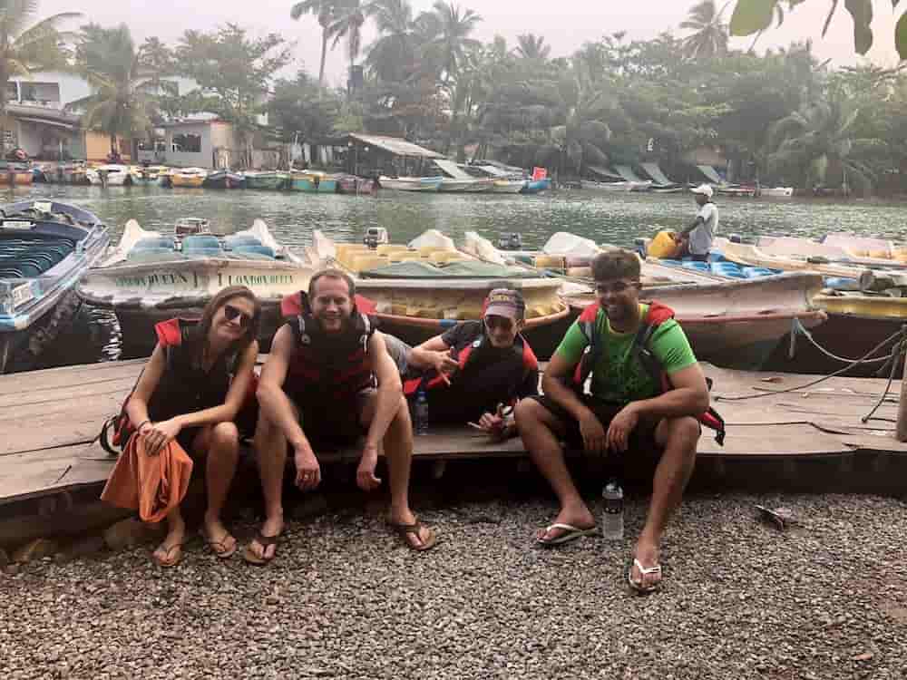 Team members going for a weekend boat ride in Sri Lanka.